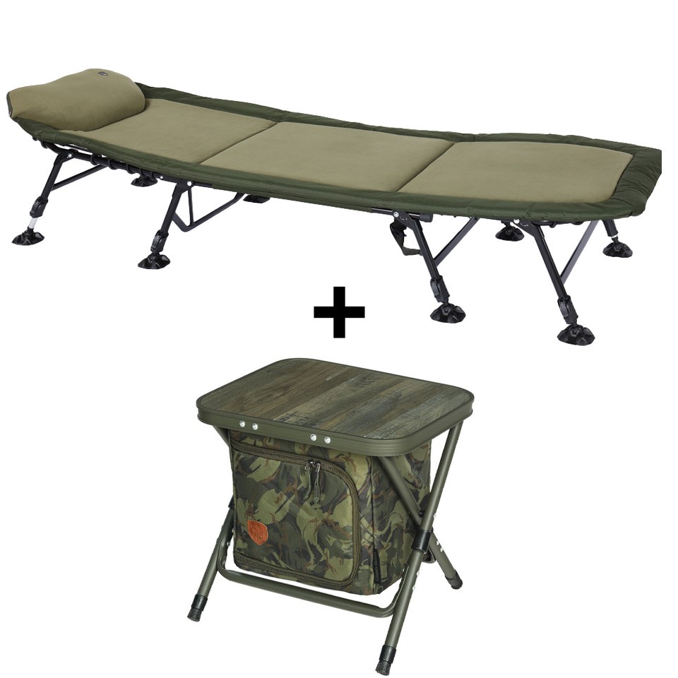 Giants fishing Lehátko Deluxe FX 8Leg + Skládací stolek s taškou ZDARMA!